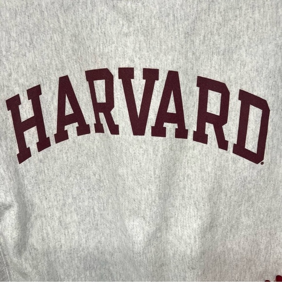 Champion Reverse Weave HARVARD Gray Heathered Crew Neck Sweatshirt Men’s Medium - Picture 7 of 10